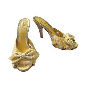 MIA Yellow slip-on heels, sz. 7 1/2